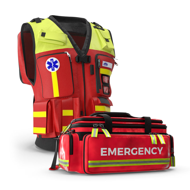 medic vest and emergency kit